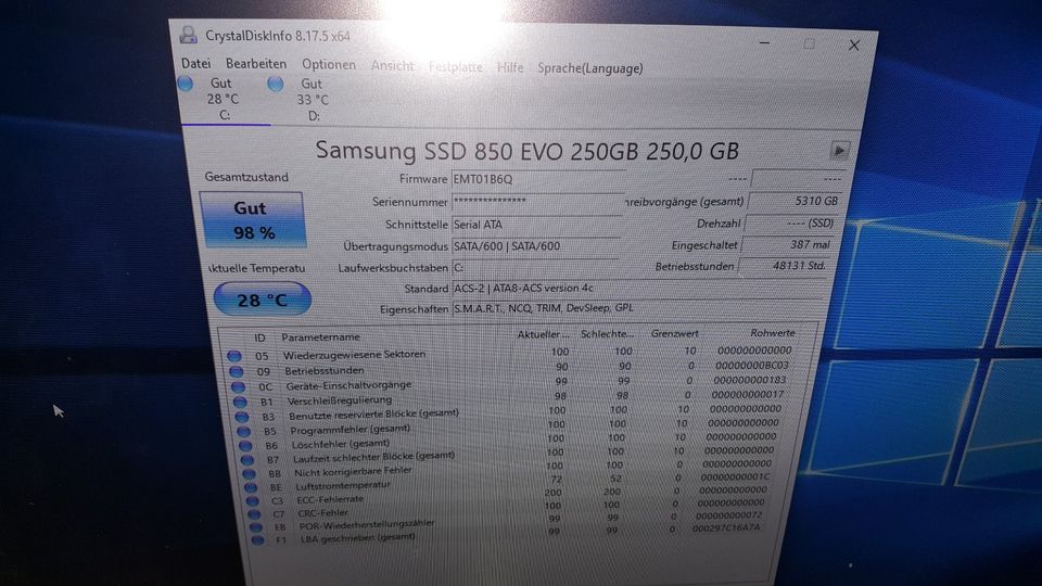 FUJITSU ESPRIMO D556/E90+ 8GB 250GB SSD I3-6100 WIN10 64BIT WIN11 in Haßmersheim