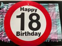 Happy Birthday 18 Jahre Kunststoff Straßenschild mit Saugnapf Saarland - Schwalbach Vorschau