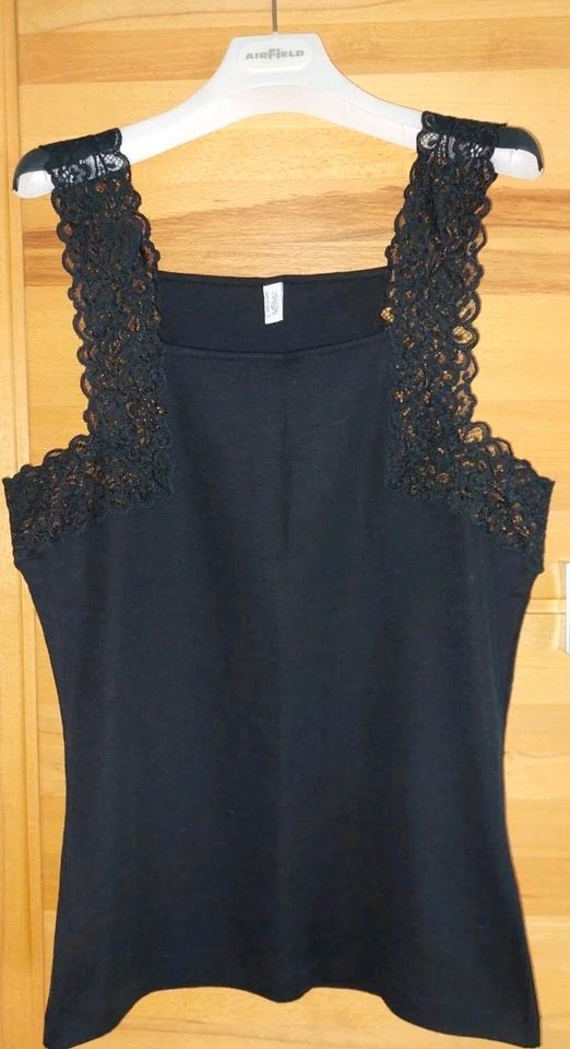 Lisanza Negligee Unterhemd Top Wolle Seide Gr.5/XL Schwarz Neu in Landsberg (Lech)