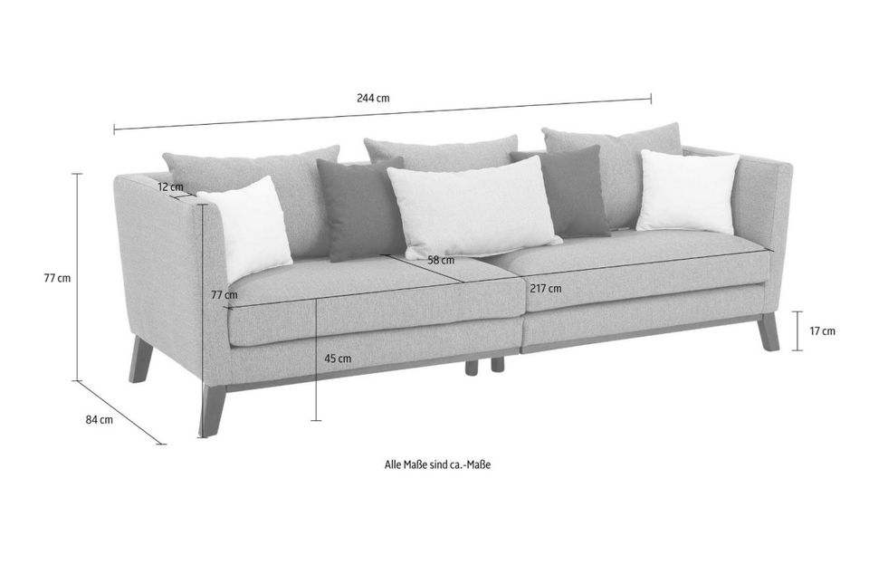 sofa Big-Sofa 250cm ✅  4sitzer ✅ Holzbeinen couch Samt Modern Neu in Hamburg