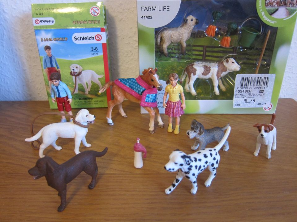 Schleich Set 41422 42478 42361Farm world Fohlen Hunde Bauernhof in Jülich