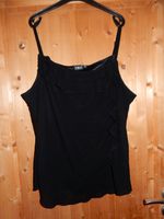 Top Shirt Träger schwarz Wasserfall Rüschchen Damen 44 46 Bayern - Legau Vorschau