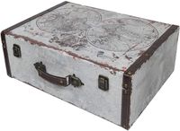HMF Schatztruhe Vintage Koffer aus Holz Weltkarte 38cm #VKO101-38 Baden-Württemberg - Birkenfeld Vorschau