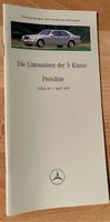 Mercedes Preisliste 1998 W140 S-Klasse TOP RAR Baden-Württemberg - Mannheim Vorschau