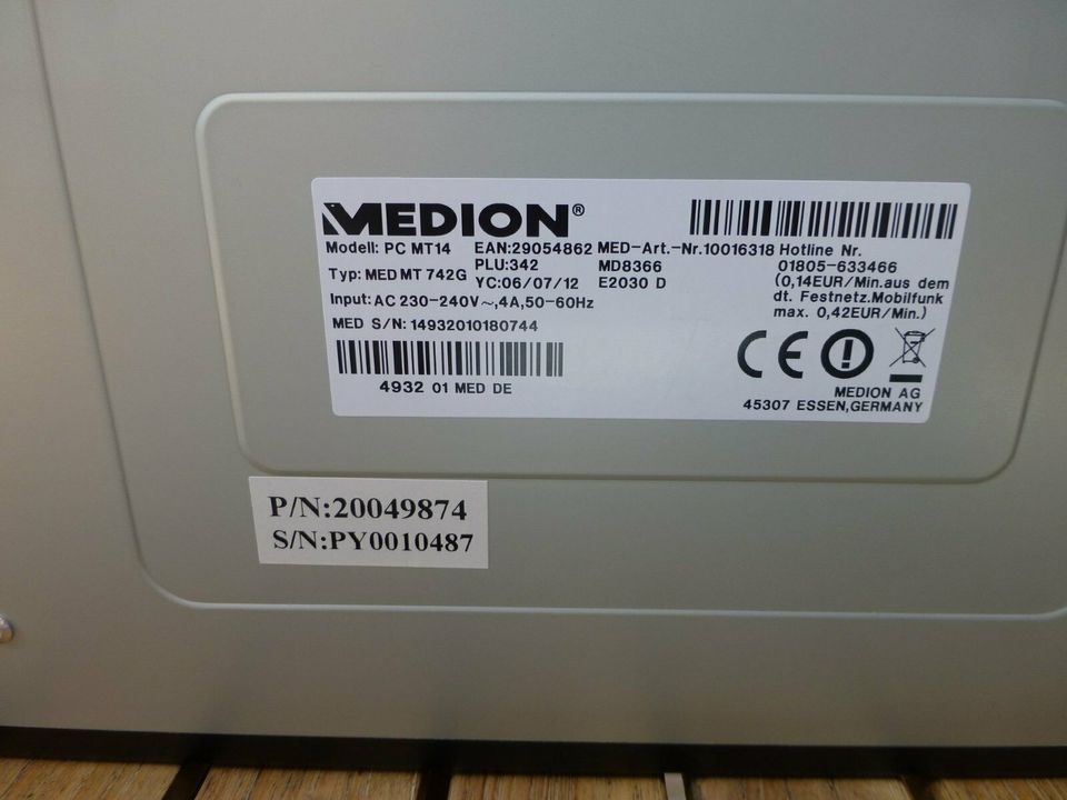 Medion MT 14 742G, I3 2120 3,3 GHz 8GB 120GB SSD Windows 10 pro in Boffzen