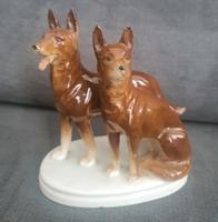 DDR Porzellan Figur Hunde Hundepaar Schäferhund Hessen - Kassel Vorschau