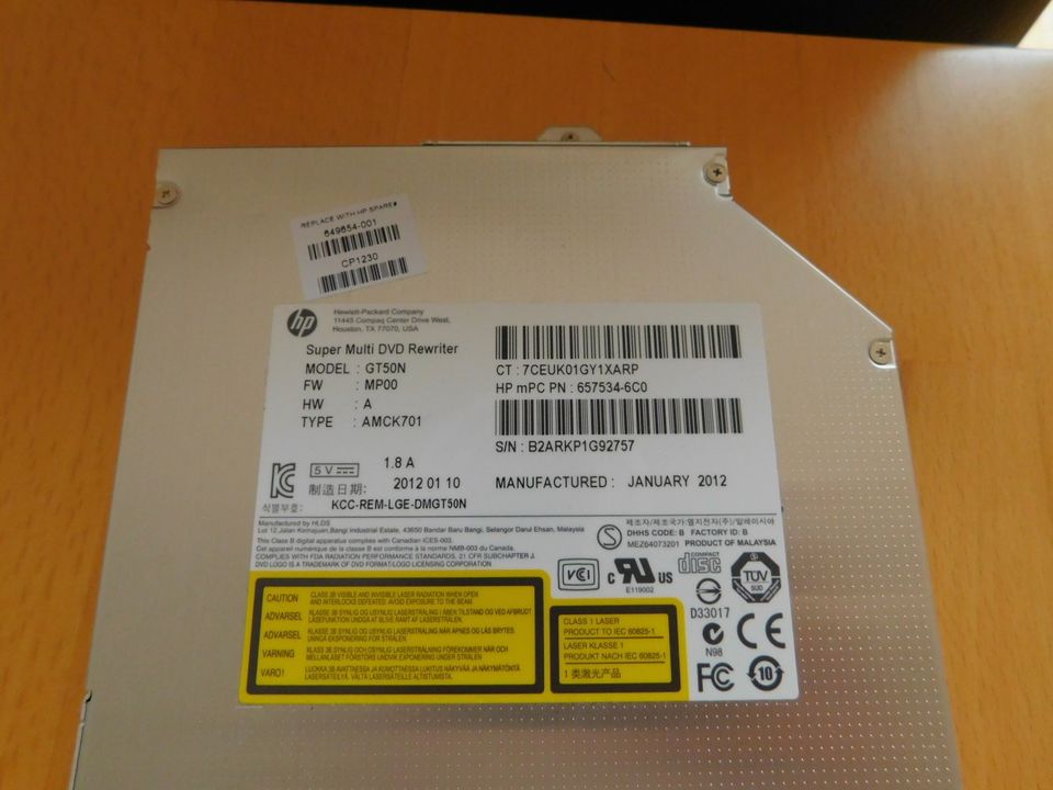 HP Super Multi DVD Rewriter GT50N Laptop in Roxel