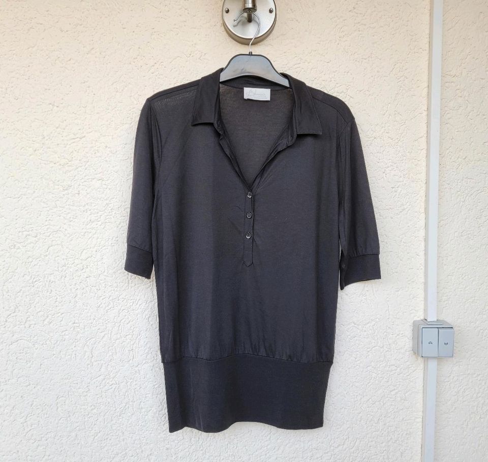 NEU ♥️ Bluse Gr. L schwarz Obterteil Shirt Poloshirt in Ostrach