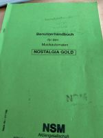 NSM NOSTALGIA GOLD BENUTZERHANDBUCH MUSOKBOX JUBEBOX Köln - Porz Vorschau