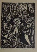 Alter Holzschnitt ORIGINAL  Frans Masereel Hessen - Gelnhausen Vorschau