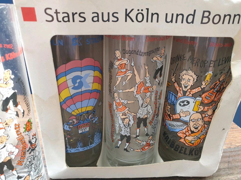 6+1 Kölschglas Edition Stars aus Köln und Bonn Sparkasse 2008 OVP in Essen