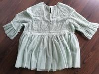 Bluse Babydoll plissiert hellgrün Zara Gr. M Hessen - Babenhausen Vorschau