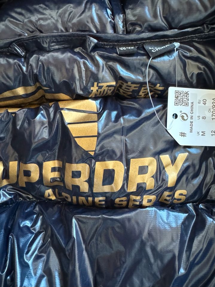 Superdry Daunenjacke Alpine Series navyblau glänzend NEU in Köln