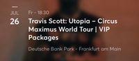 Travis Scott Konzertticket 26.07 (VIP Early Entry Stehplatz) Bayern - Poppenhausen Vorschau