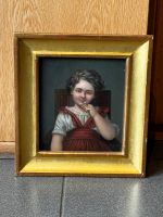 Antik Gemälde Junges Mädchen in Tracht mit Blümchen Nordrhein-Westfalen - Kerken Vorschau