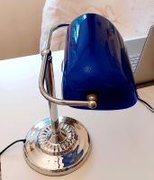 Banker Lampe Notar Lampe Chrom/Glas Blau 80er Jahre Top Zustand Niedersachsen - Sassenburg Vorschau