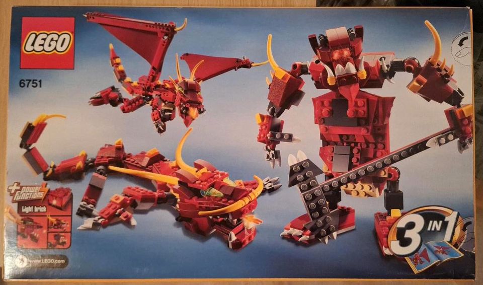 Lego 6751 roter Drache, 3 in 1 creator, NEU und OVP in Hütten 