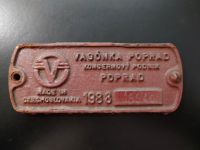 Eisenbahn Waggonschild, Original, Antik, 1988, Poprad, Tscheslowa Nordrhein-Westfalen - Herten Vorschau