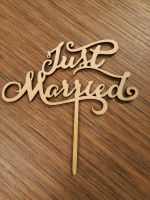 Just Married Schild, Holz Tortendeko, Deko Hochzeit Baden-Württemberg - Marbach am Neckar Vorschau