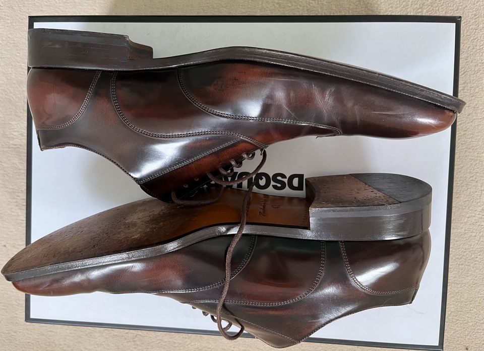 Dsquared2 Herrenschuh Gr. 43, Leder braun, handgefertigt in Altenstadt Iller