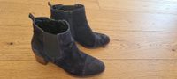 Dunkelblaue Ankle Boots Gr. 41 mit braunem 5 cm Absatz Bayern - Sulzberg Vorschau