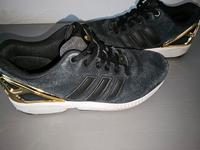 Original Adidas Flux Schuhe Sneaker schwarz-gold Gr 40 40⅔ Bayern - Burglengenfeld Vorschau