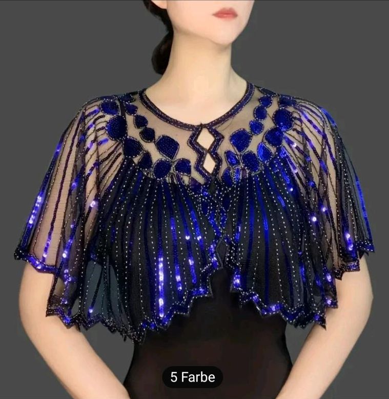 NEU ❌Damen Pailletten Wrap Bolero Umhang Schal Gitter Glitzer  Ho in Berlin