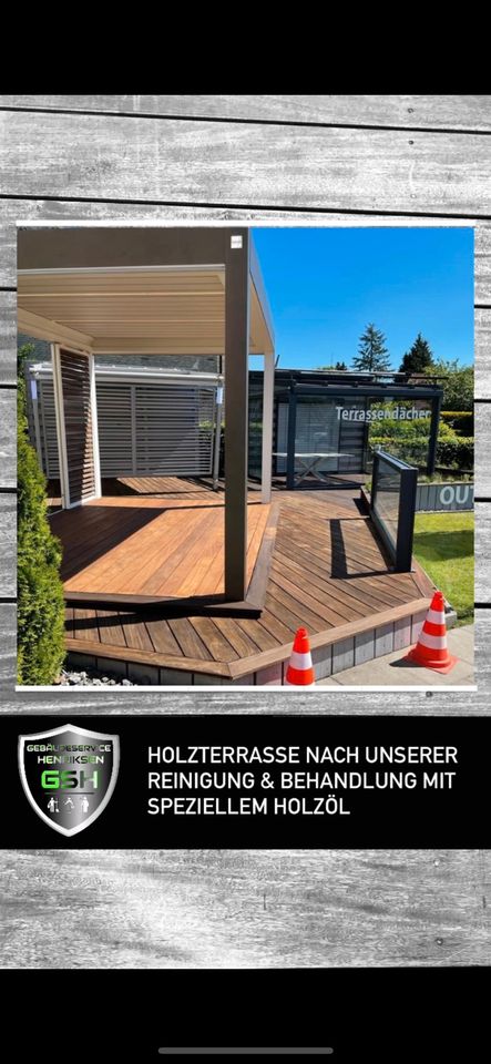 Terrassenreinigung / Holzterrassenreinigung / Holzreinigung ohne Hochdruck in Großhansdorf