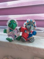 2x Dinosaurier Dinos 80/90er vintage retro Sachsen - Lößnitz Vorschau