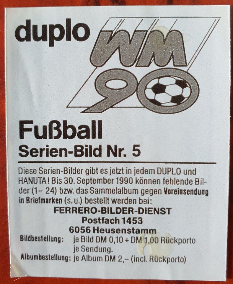 FERRERO WM1990 von Duplo 1 Bild #E02 in Roßdorf