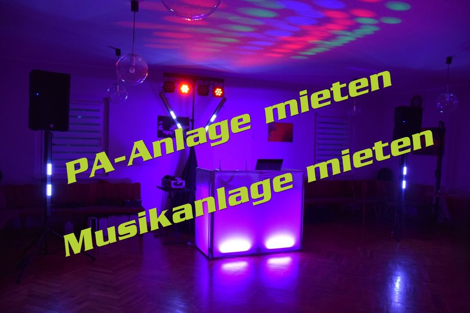 PA-Anlage | Musikanlage mieten | DJ-Equipment mieten | Verleih in Neukieritzsch