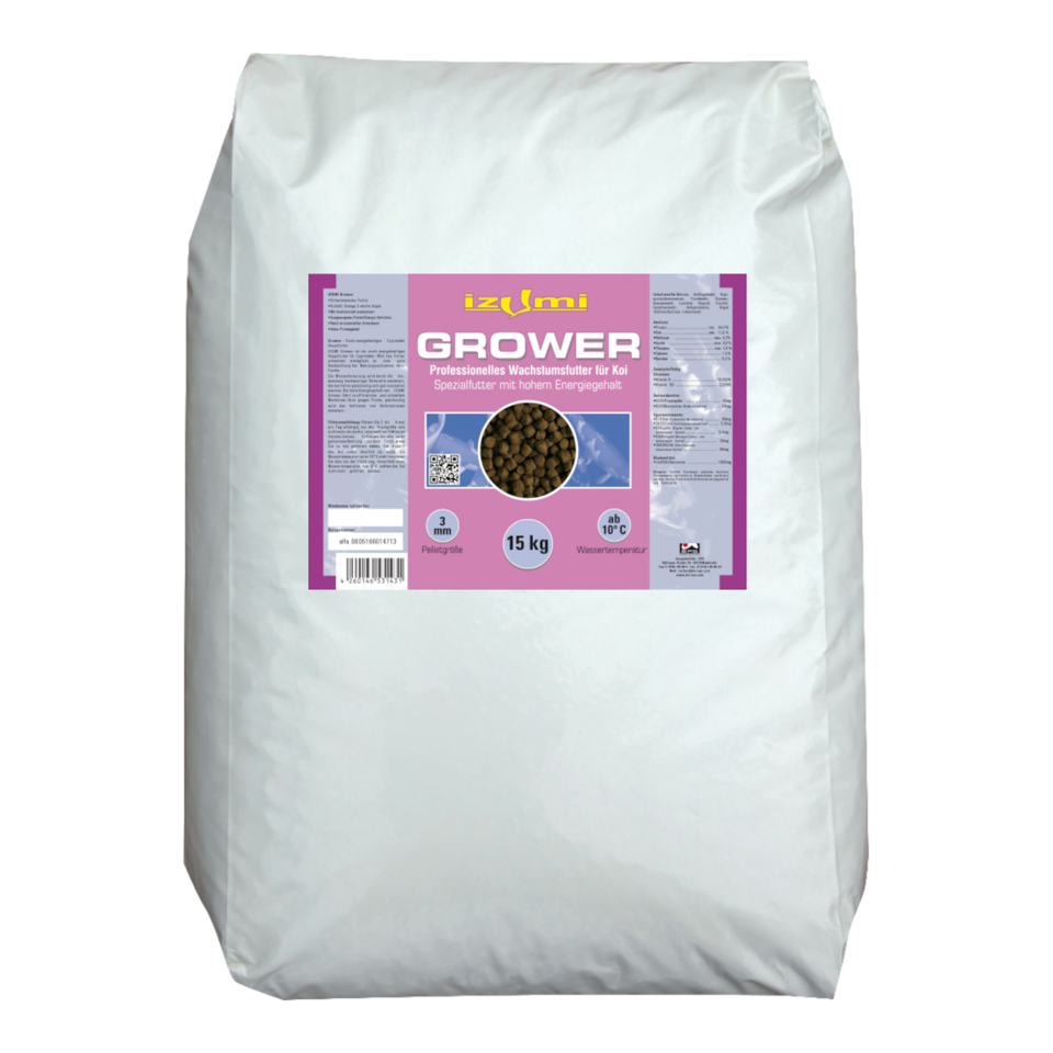 Koifutter Fischfutter Izumi Grower 2, 3,5 oder 15kg in 3/6mm in Wadersloh
