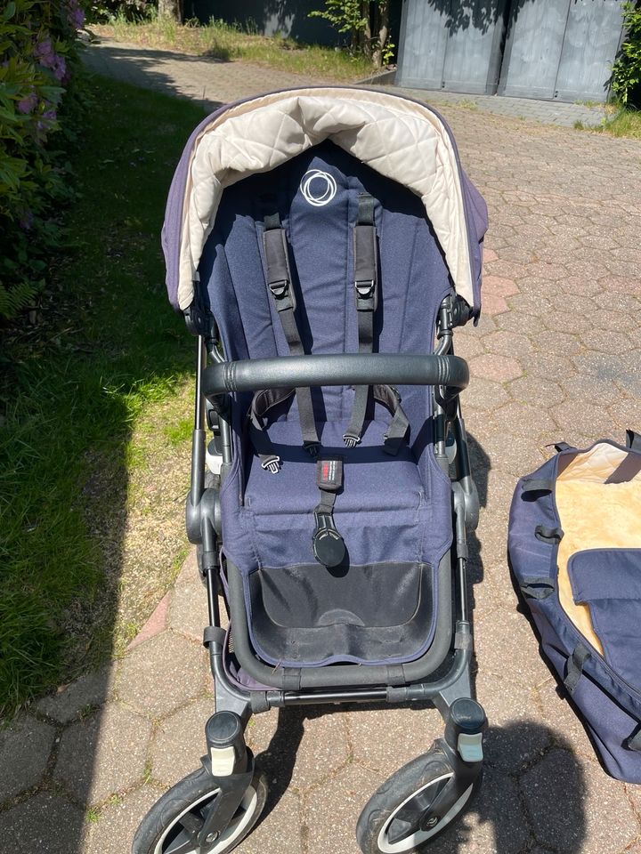 Kinderwagen, Bugaboo, Buffalo mit Zubehör, blau in Mülheim (Ruhr)