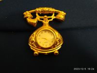 Miniaturuhr in goldfarben Form Telefon vom Optiker Bayern - Marktredwitz Vorschau