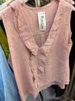 Damen Leinen Rüschen Tunika Bluse s m l Hessen - Groß-Gerau Vorschau