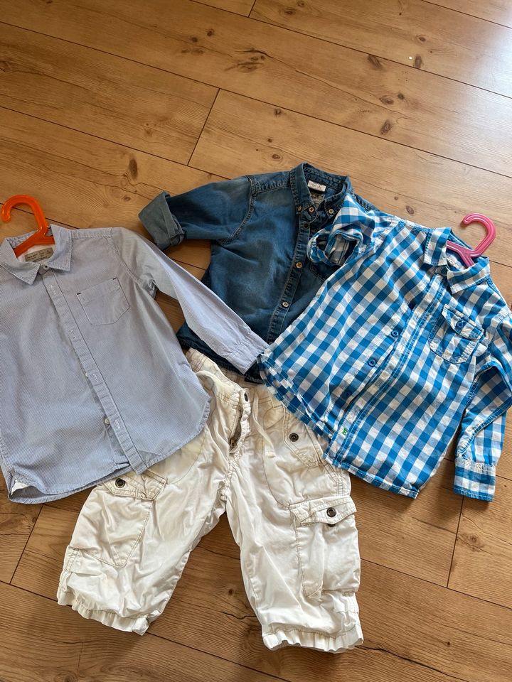 Gr 110 Hemden Jeans Zara/ Esprit / Shorts H&M / Sommer Set in Peitz