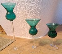 Haushaltsauflösung 3 alte Gläser grün Vase? Deko  Vintage 50er 60 Bayern - Kiefersfelden Vorschau