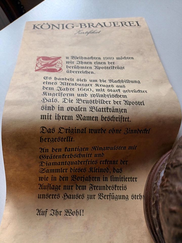 Vintage Bierkrug Sammler König Pilsener in Strullendorf