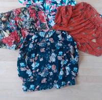 Bluse Blume 38 40 rot BOHO langarm schwarz bunt Edc Amphoria Brandenburg - Potsdam Vorschau