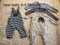 Next 6-9 Monate Latzhose und 3 Strampler • gestreift Nordrhein-Westfalen - Stolberg (Rhld) Vorschau