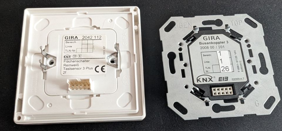 EIB/KNX Raumtemperaturregler GIRA 2042112 Tastsensor + BU in Nürnberg (Mittelfr)