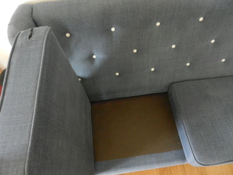 Blaues, neuwertiges Sofa/Sitzbank, 2-Sitzer in Ahrensburg