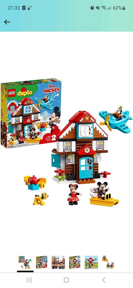 Lego Duplo Mickey Maus Weihnachtshaus ab 2 Jahren in Langerwehe