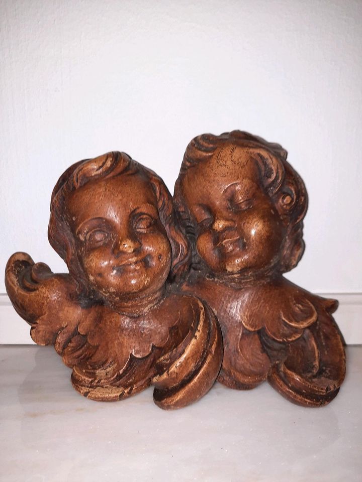 Engel Paar, Holz vintage, 70er in Hamminkeln