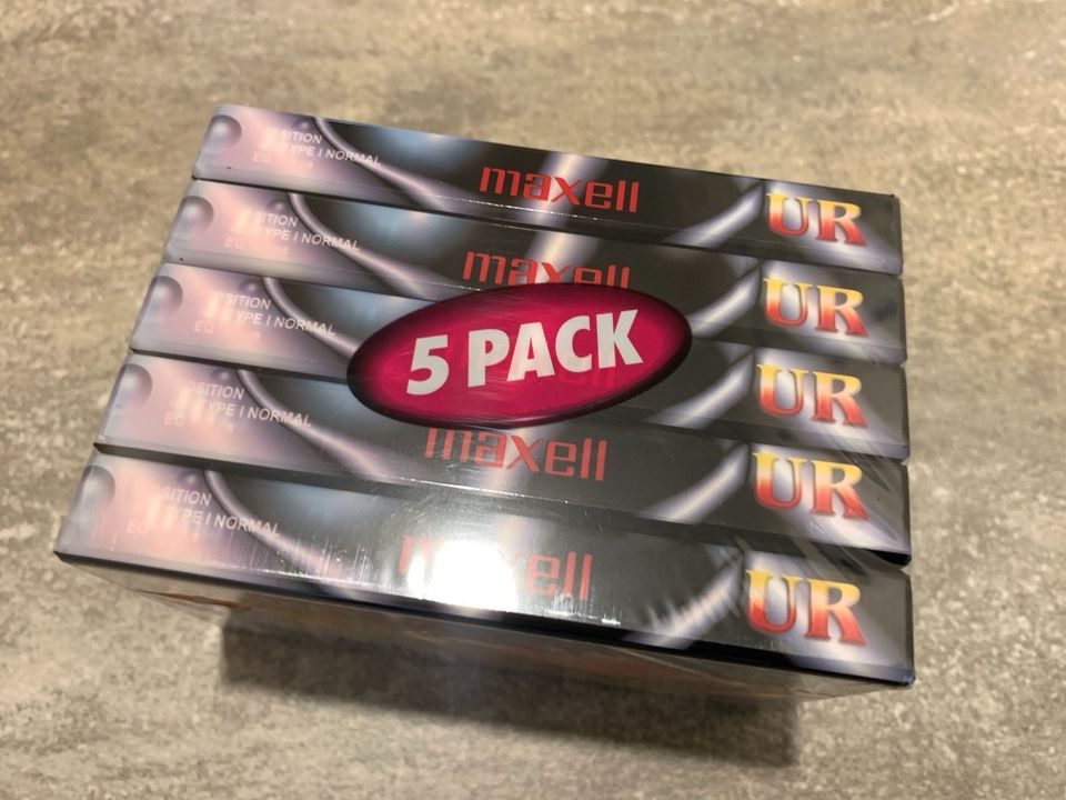 Kassetten Musikkassetten MaxellUR 90min 30x5er-Pack 150 Kassetten in Satteldorf