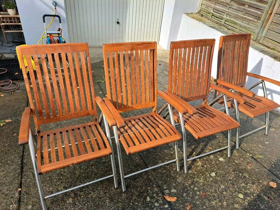 Teak Ploß Queens Garden mit Edelstahl Füßen Gartenstühle in Berlin