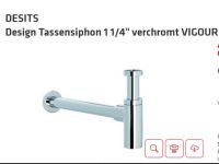 Desits Design Tassensiphon 1 1/4" verchromt Vigour Bayern - Stephanskirchen Vorschau