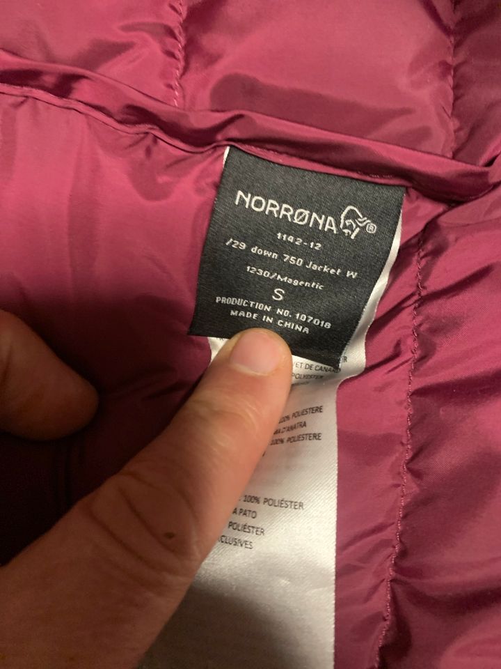 Top 3x getragen Norrona WS 750 down Jacke NP349€ Gr. S in Fürstenfeldbruck