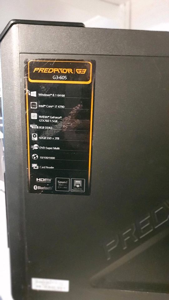 Acer Predator G3-605 Gaming Pc in Uelzen