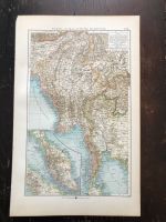 Alte XXL Landkarte um 1900: Burma und malayische Halbinsel München - Altstadt-Lehel Vorschau